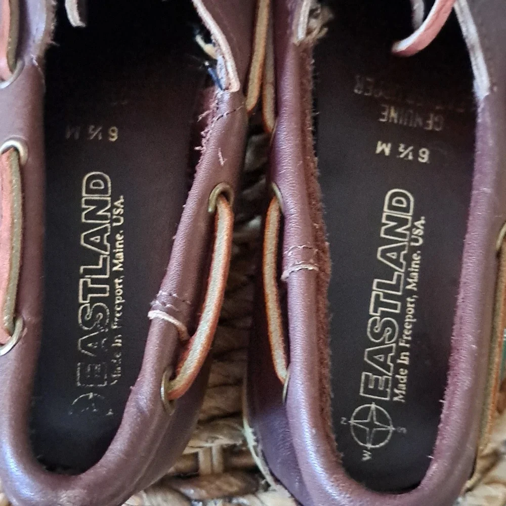 Eastland Boys Classic Dark Brown‎ Leather Docksider Preppy Loafers S-6.5